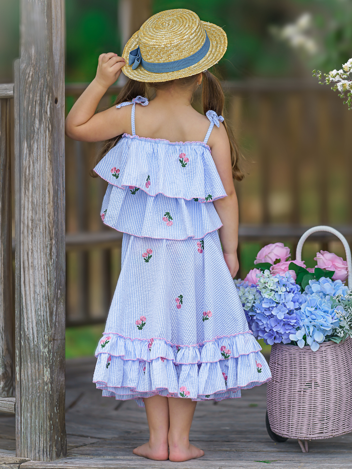 Southern Belle Ruffle Maxi Skirt Set - Mia Belle Girls