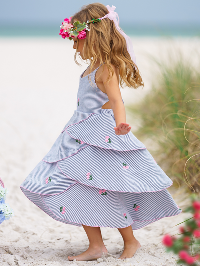 Pretty Petal Southern Princess Tiered Dress - Mia Bell Girls