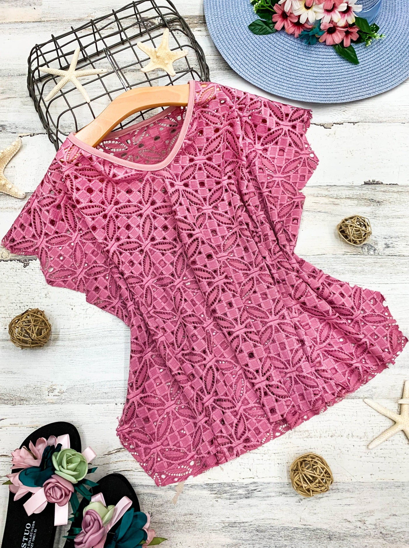 Kids Swimsuits | Little Girls Geometric Floral Mesh Swim Cover Up