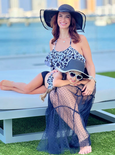 Mommy & Me Swimsuits | Safari Print Tankini Swimsuit - Mia Belle Girls