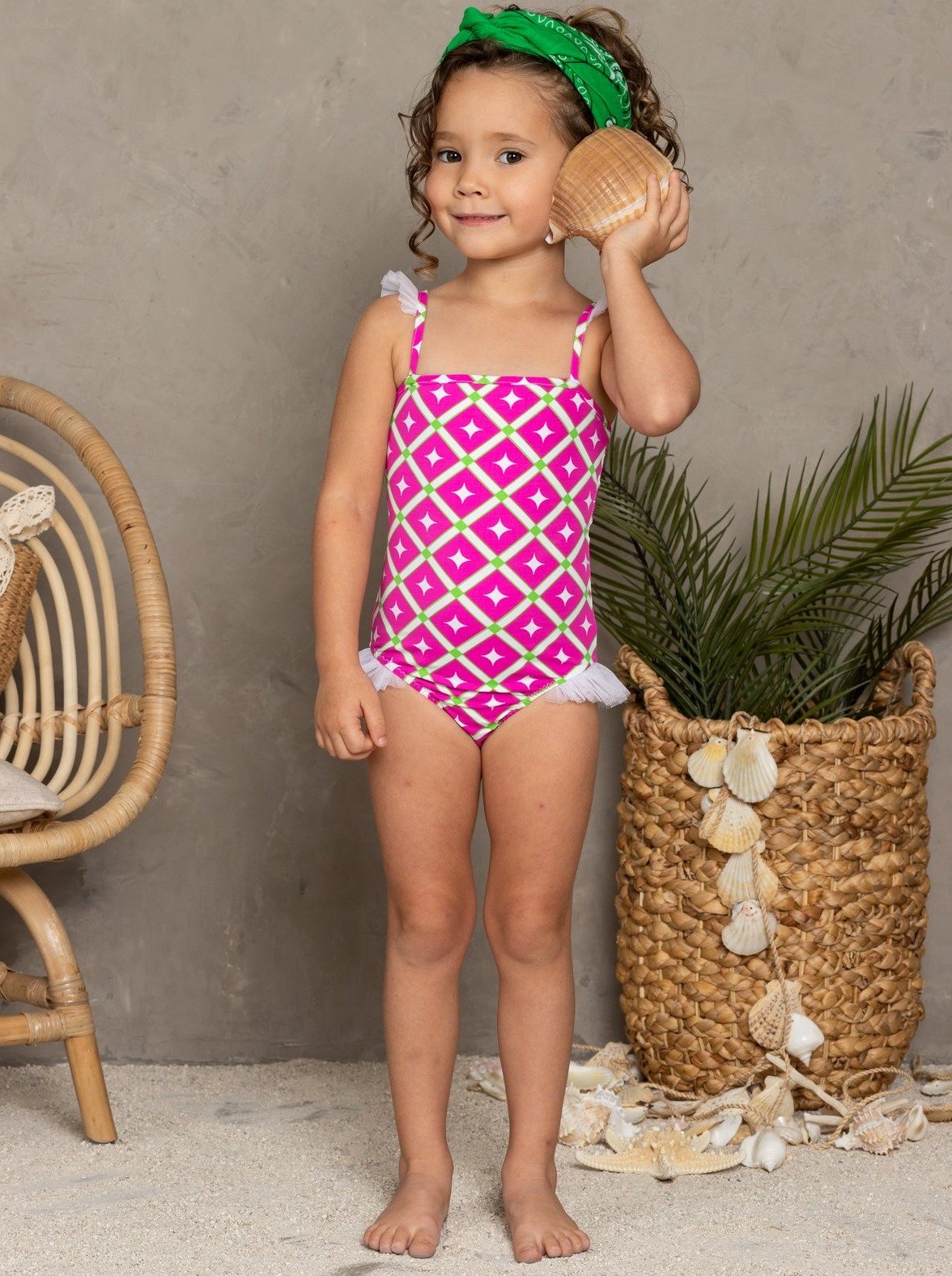 Kids Resort Wear | Girls Flutter Sleeve Side Ruffle One Piece Swimsuit