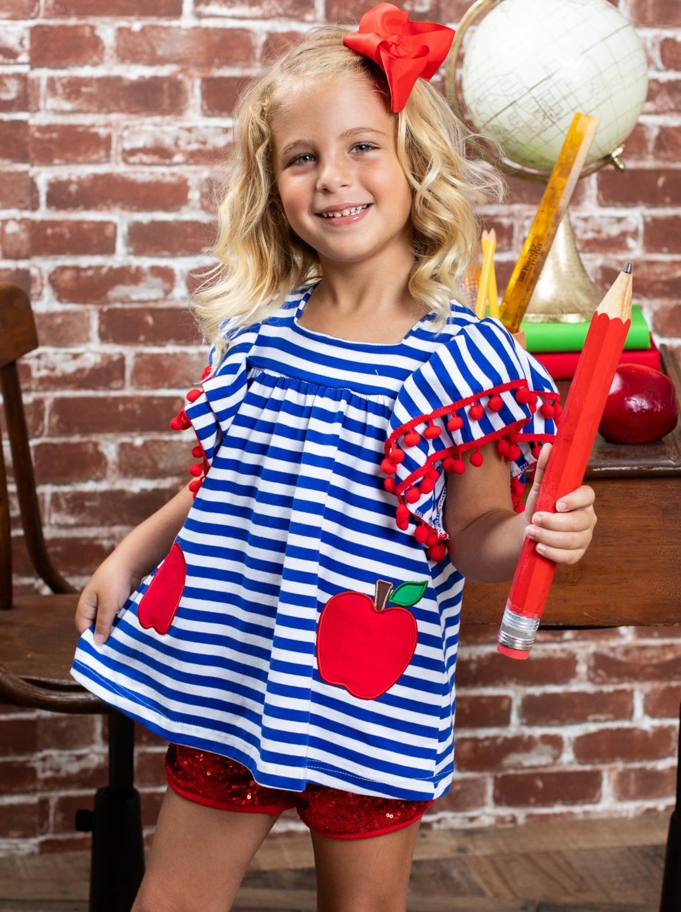 Girls First Day Of School Clothes | Sequin Short Set | Mia Belle Girls