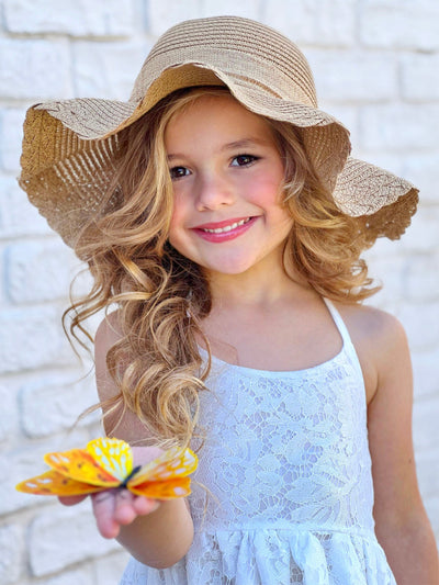 Girls Spring Outfits | Hi-Lo Lace Tank Top & Fringed Denim Shorts Set