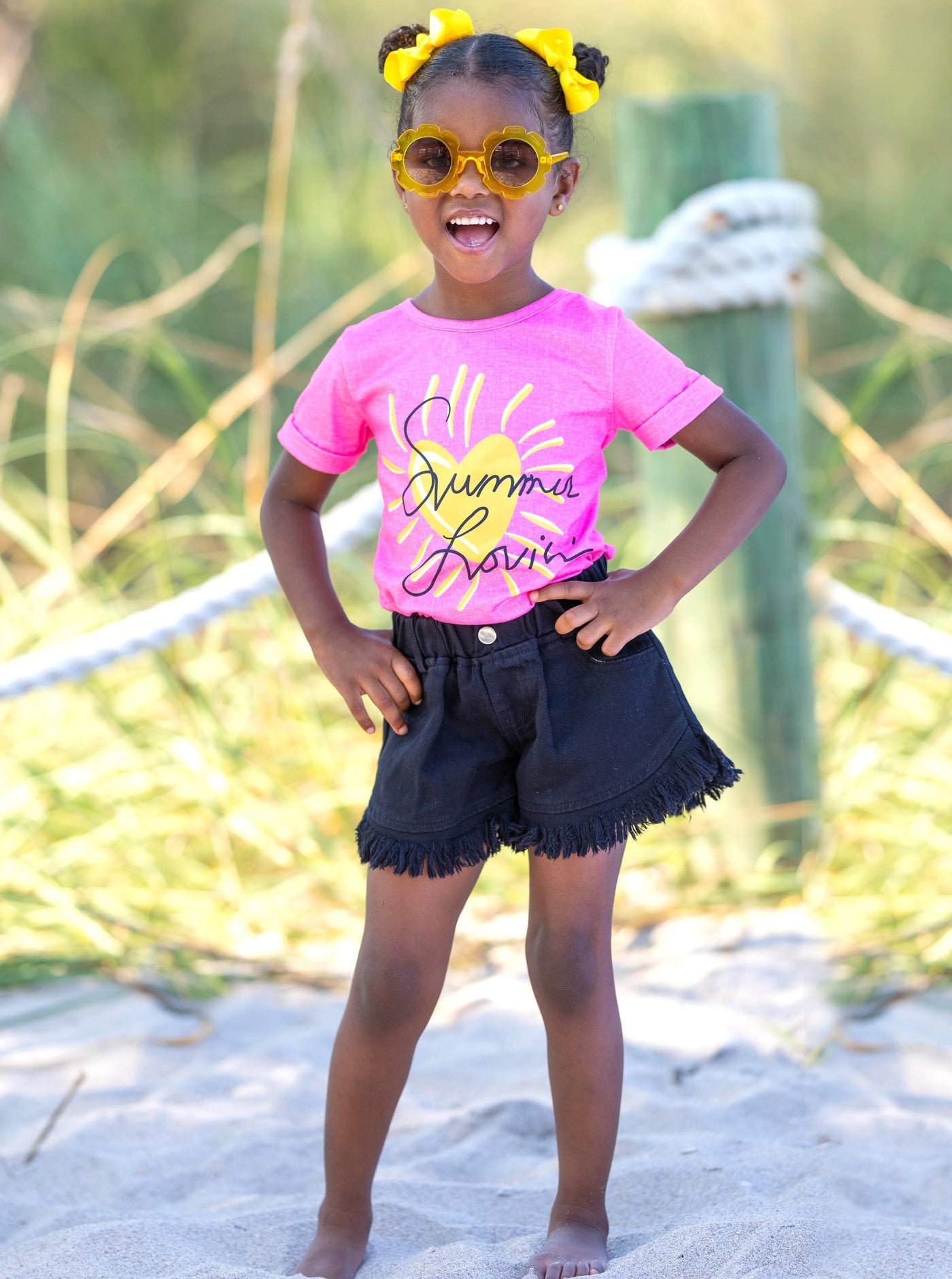 Toddler Summer Tops | Girls Short Sleeve Summer Lovin' Graphic Tee