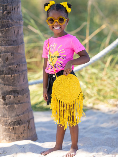 Toddler Summer Tops | Girls Short Sleeve Summer Lovin' Graphic Tee