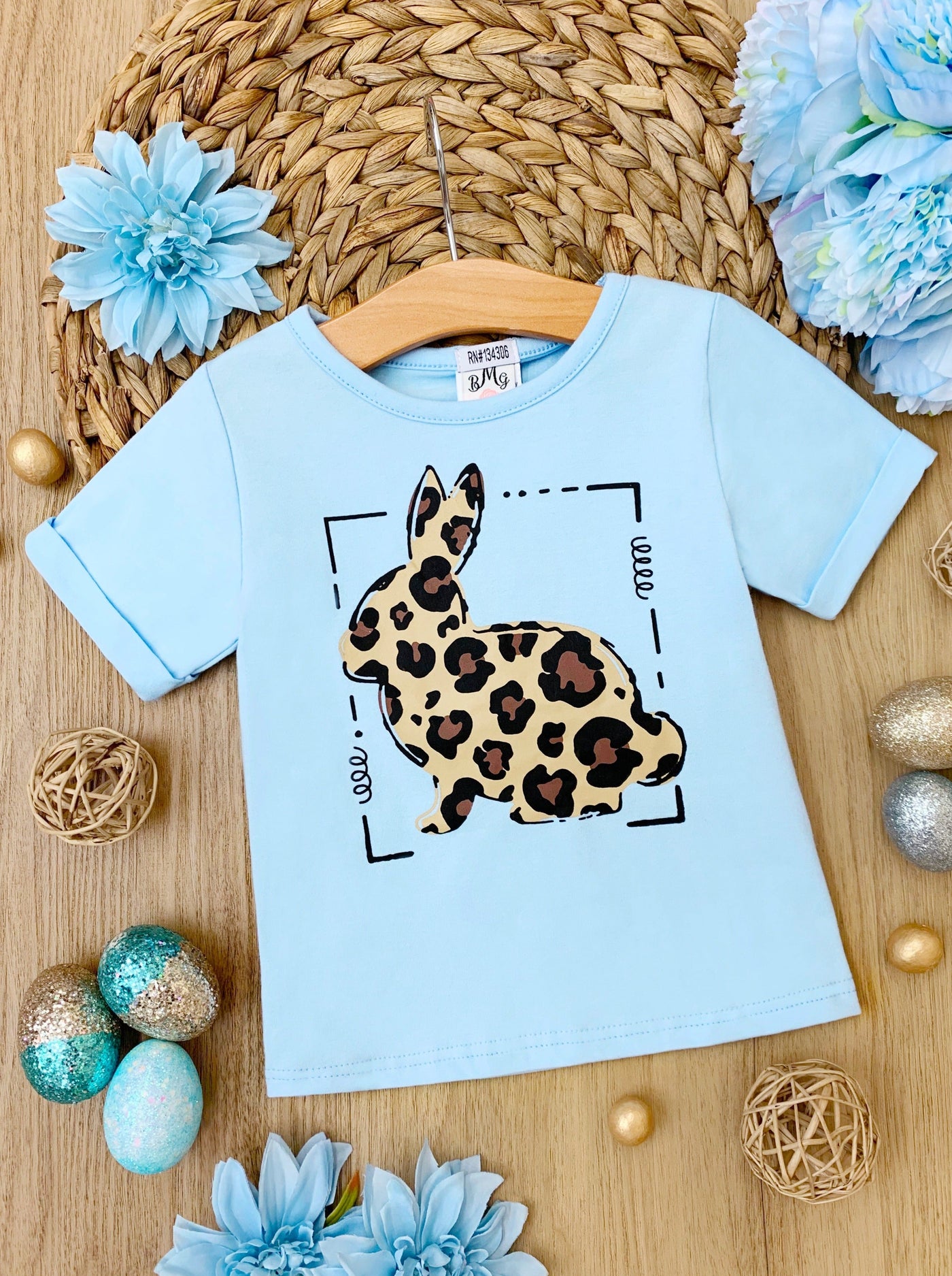 Girls The Wildest Bunny Short Sleeved Easter Top
