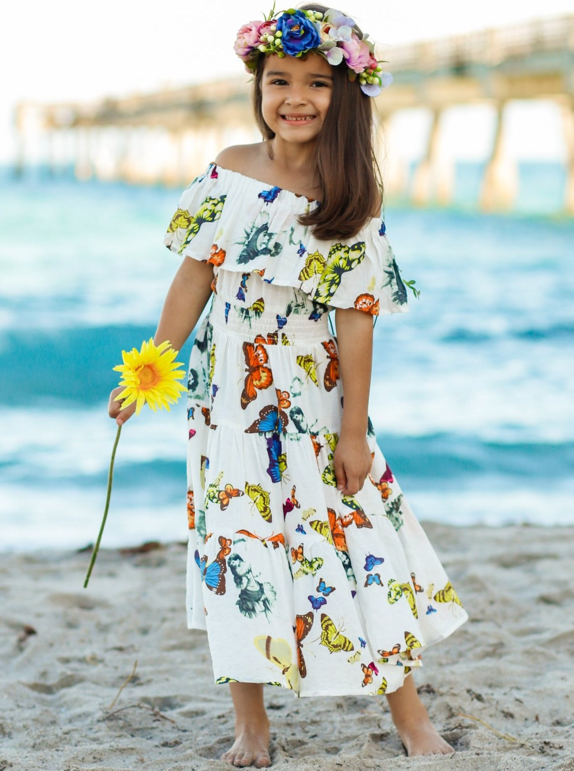 Toddler Resort Wear Dress | Boho Butterfly Maxi Dress | Girls Boutique