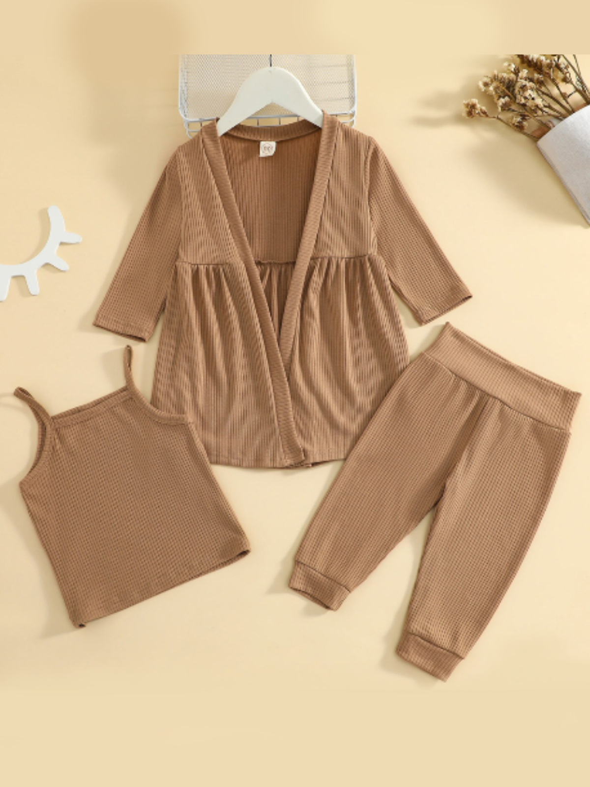 Toddler Clothing Sale | Girls Tank Top, Cardigan & Jogger Pants Set