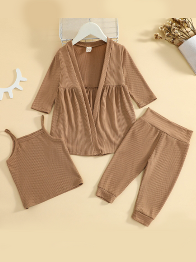 Toddler Clothing Sale | Girls Tank Top, Cardigan & Jogger Pants Set