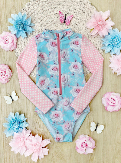 Take Me To The Water Rash Guard One Piece Swimsuit