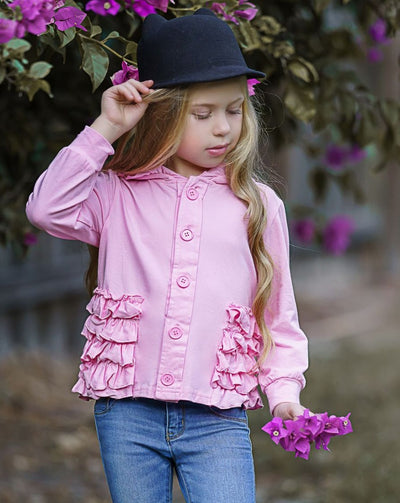 Pink Passion Hoodie Cardigans - Mia Belle Girls