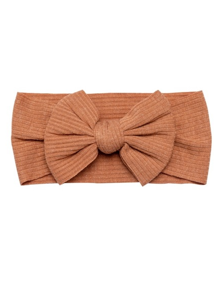 Baby bow headband  brown