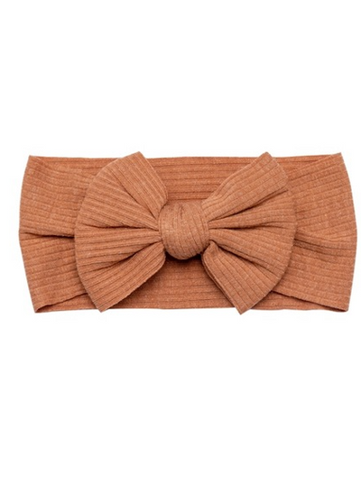 Baby bow headband  brown