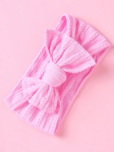 Baby bow headband pink