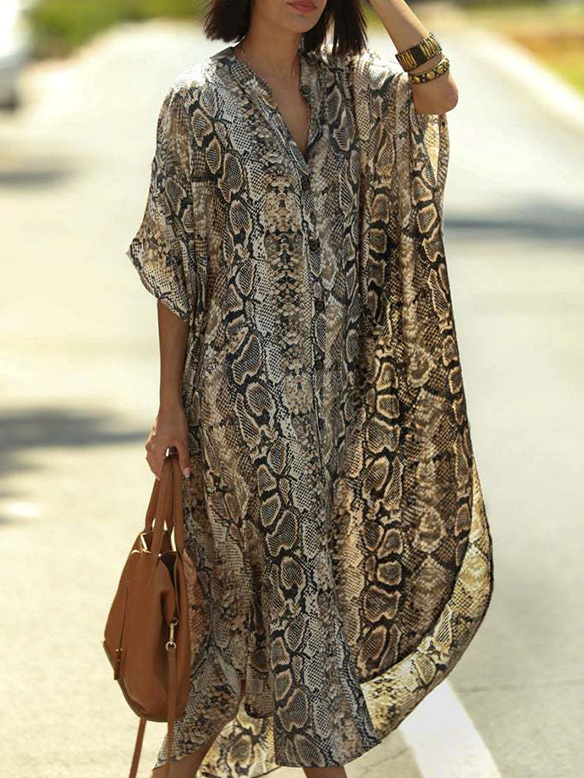 Women's Snake Print Swimsuit Cover Up