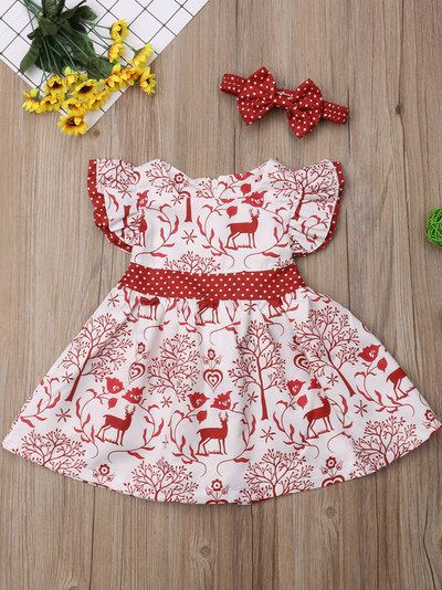Baby O Christmastime Holiday Patterned Dress