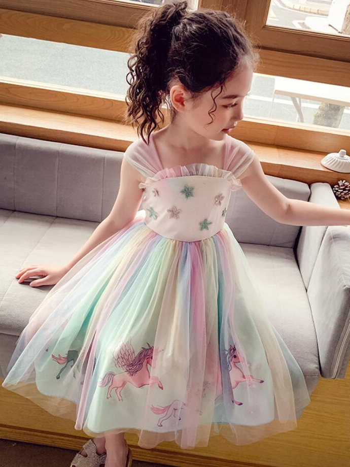 Girls Unicorn and Princess Vibes Tutu Dress