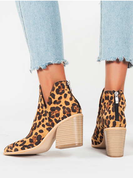 Women's Leopard Ankle Booties By Liv and Mia - Mia Belle Girls