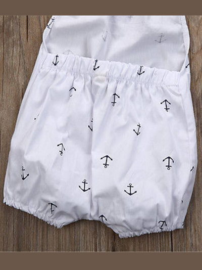 Baby Little Sailor Halter Style Onesie with Headband Set