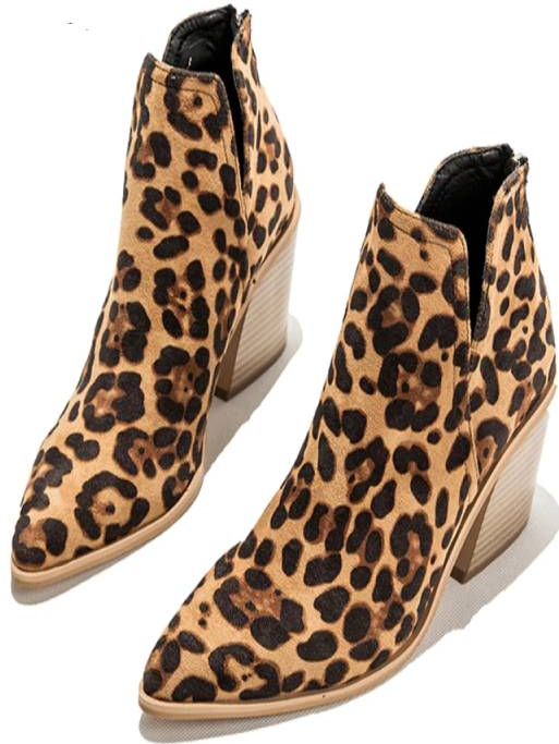 Women's Leopard Ankle Booties By Liv and Mia - Mia Belle Girls