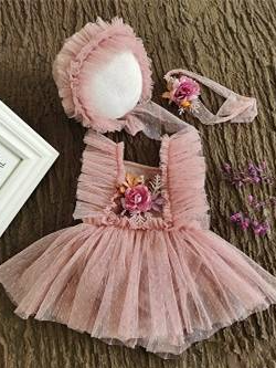 Baby Photoshoot tutu onesie with headpiece
