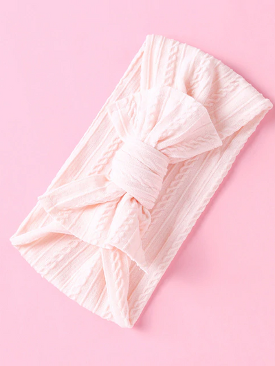 Baby bow headband creme