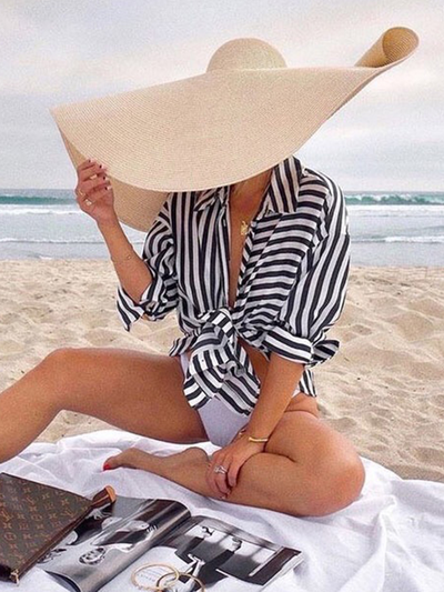 Women's Summer Colors Oversized Straw Hat