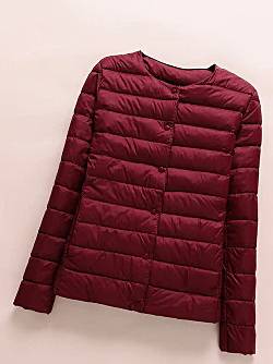 Women's Lightweight Puffer Jacket with Travel Pouch - Mia Belle Girls