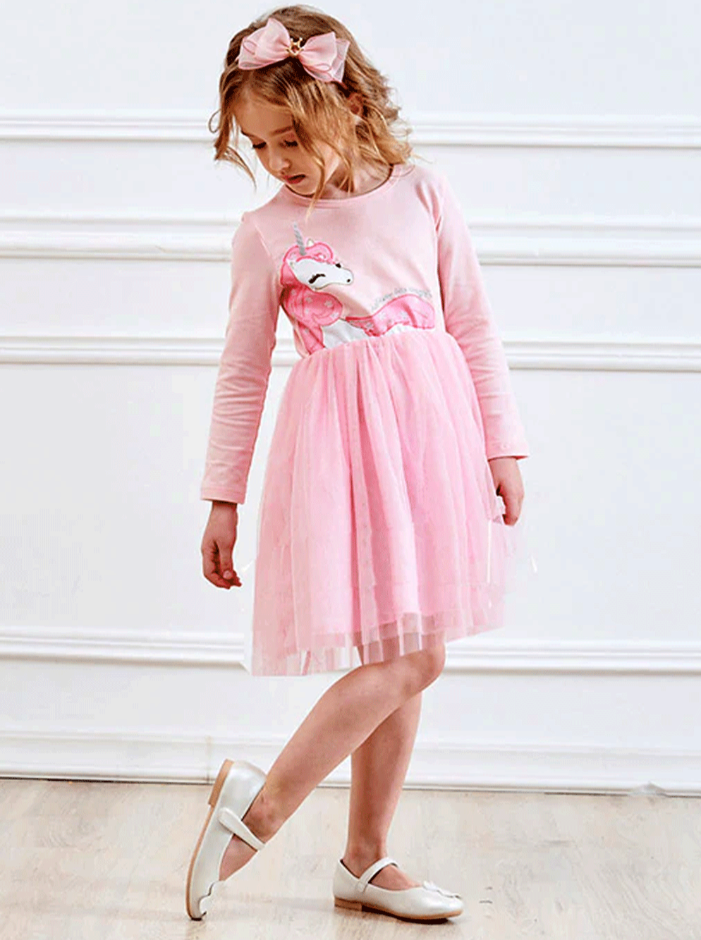 Girls Pink Dress | Unicorn Princess Tutu Dress | Mia Belle Girls