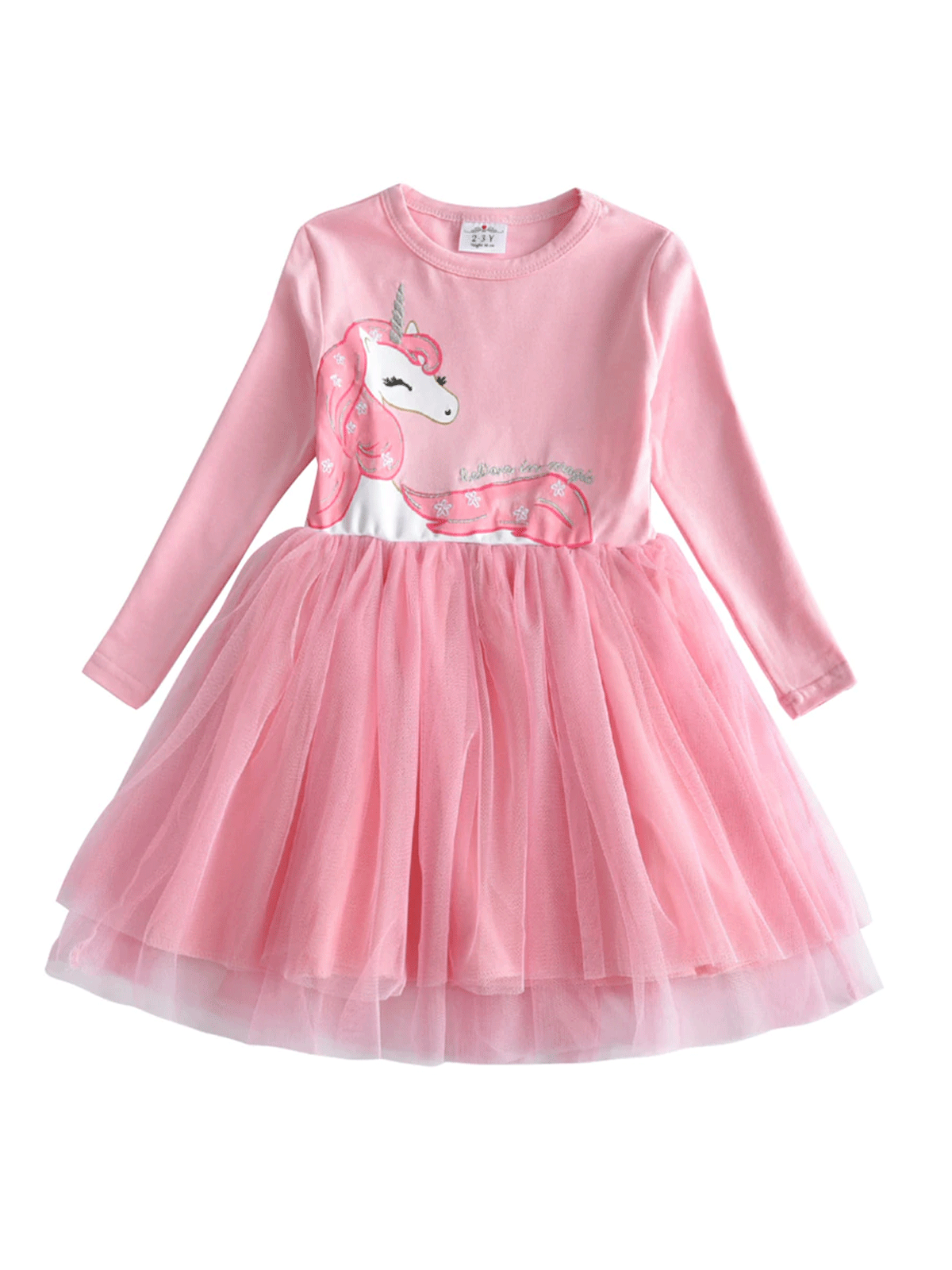 Girls Pink Dress | Unicorn Princess Tutu Dress | Mia Belle Girls