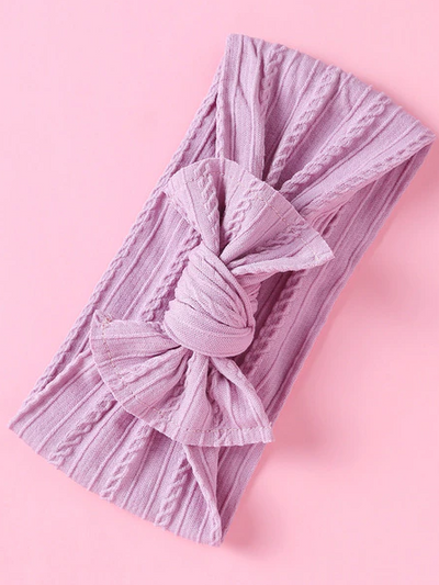 Baby bow headband lilac