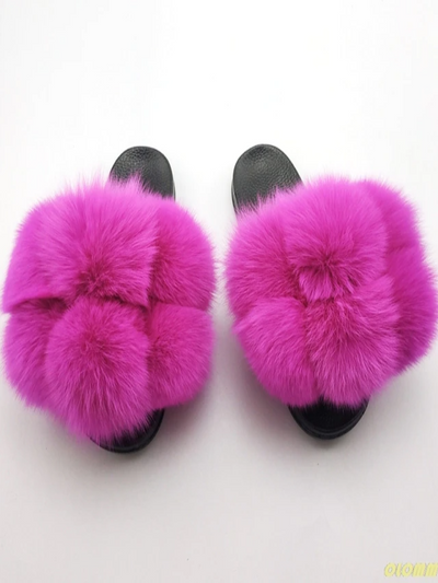 Women's Little Faux Fur Slippers By Liv and Mia - Mia Belle Girls