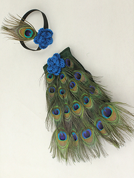 Baby knitted photoshoot costume - green