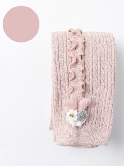 Baby Frilled To Be Here Ribbed Leggings Pink