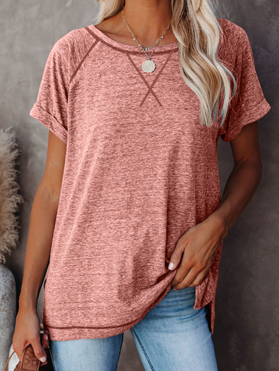 Women's Raglan Ready Short Sleeve Top Pink