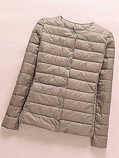 Women's Lightweight Puffer Jacket with Travel Pouch - Mia Belle Girls