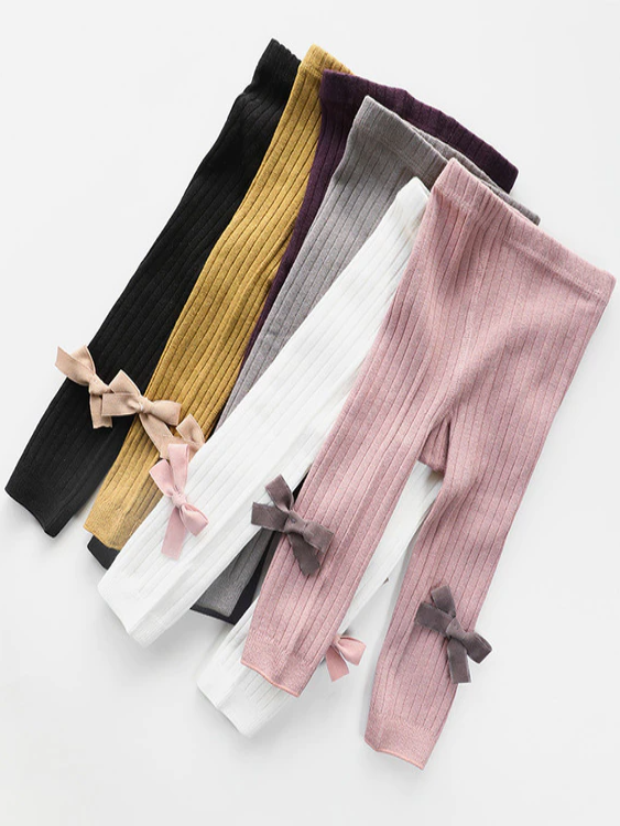 Baby Happy-BOW-Lucky Ribbed Leggings