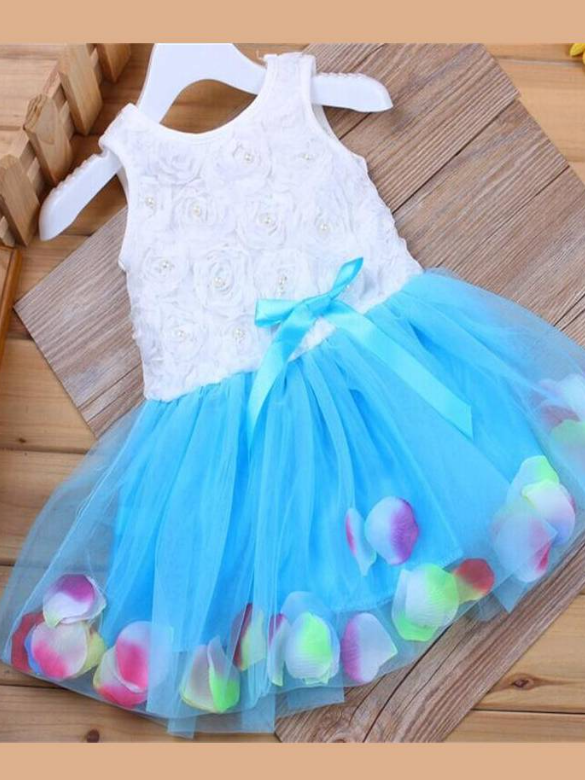 Baby Flower Petals Tutu Dress