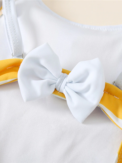 Mommy and Me Stripes & Ruffles Matching One-Piece Swimsuits