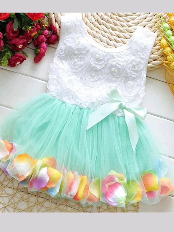 Baby Flower Petals Tutu Dress