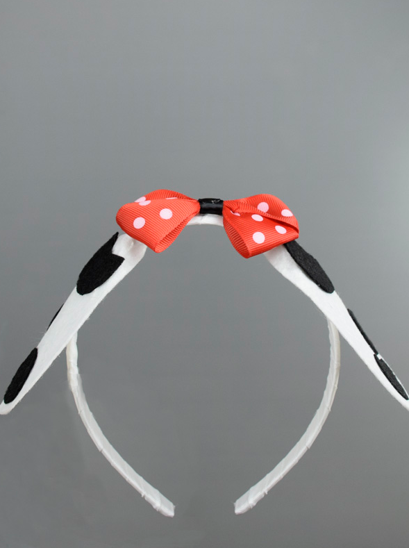 Baby White Polka Dot 101 Dalmatians Inspired Tutu Skirt with Headband Costume