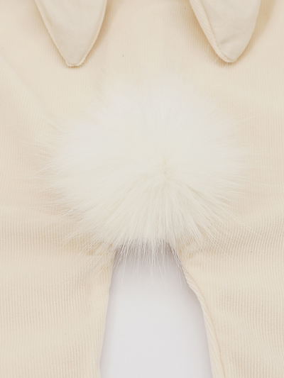 Baby Rowdy Rabbit Romper Jumpsuit Hooded Onesie Creme