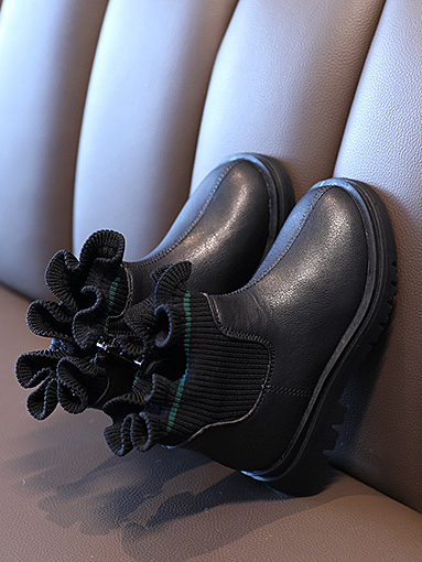 Little Girls Shoes By Liv & Mia | Ruffle Sock Boots - Mia Belle Girls