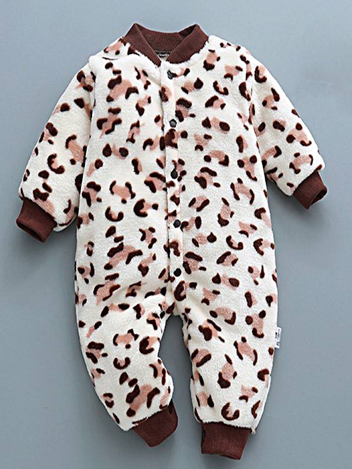 Baby Little Safari Fleece Onesie - Brown