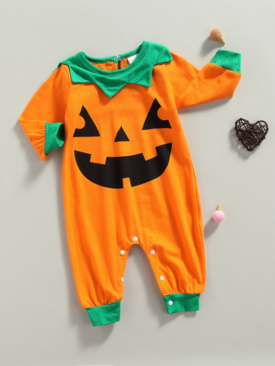 Baby Cutest Jack-O-Lantern Halloween Onesie - Mia Belle Girls