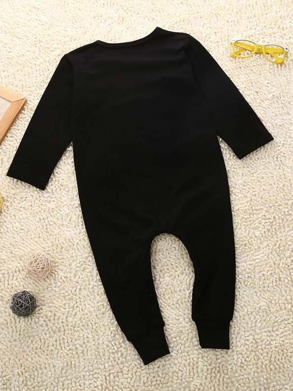 Baby I'm The Boss Long Sleeve Bodysuit Onesie Black