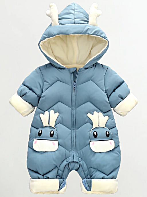 Baby Puff Snowsuit Hooded Onesie - Mia Belle Girls