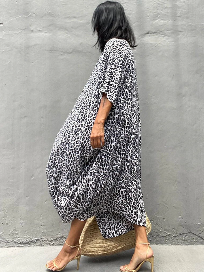 Women's Leopard Print Swimsuit Cover Up