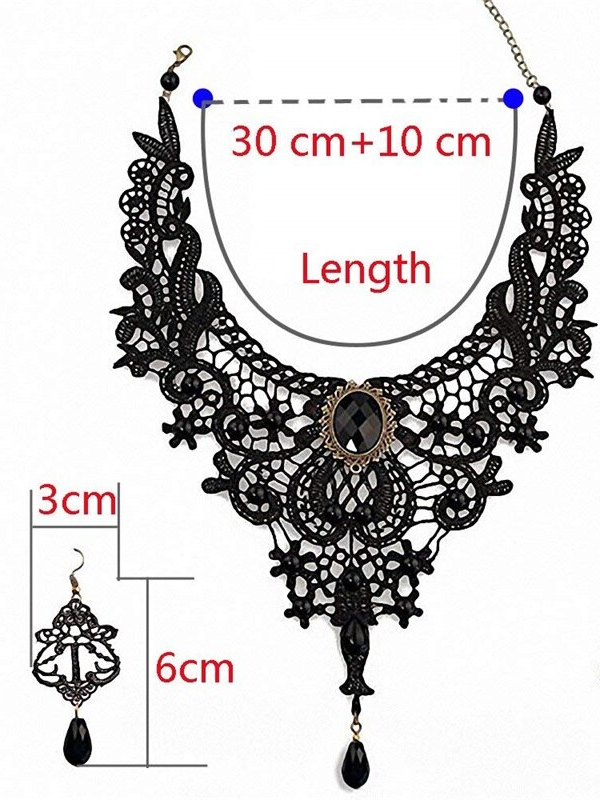 Halloween Accessory | Gothic Necklace & Earring Set - Mia Belle Girls