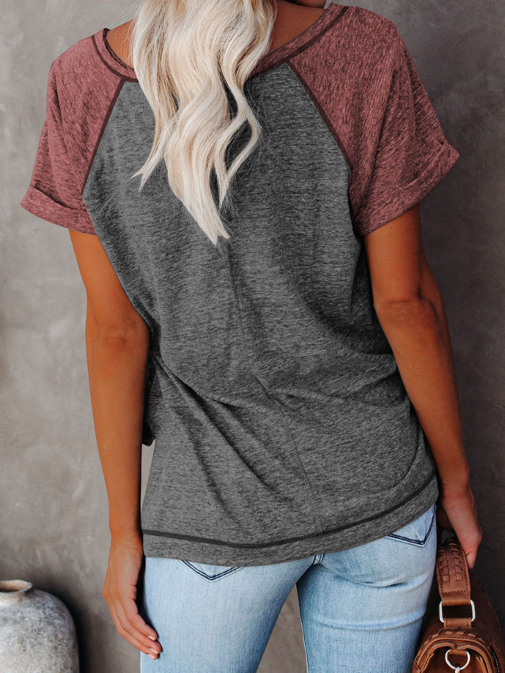 Women's Raglan Realness Short Sleeve Top Burgundy
